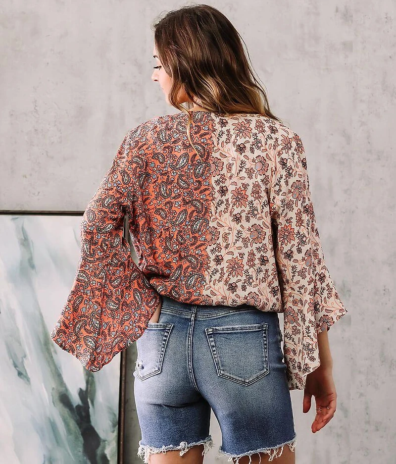 Paisley Surplice Top