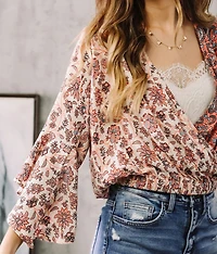 Paisley Surplice Top