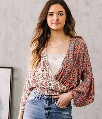 Paisley Surplice Top