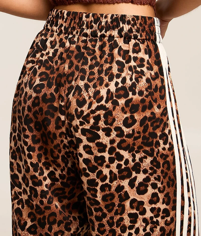 Cheetah Wide Leg Track Pant