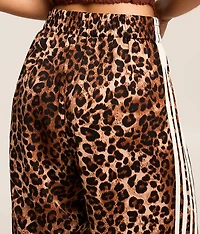 Cheetah Wide Leg Track Pant