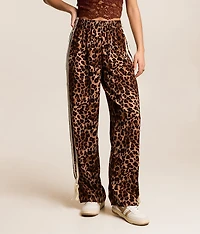 Cheetah Wide Leg Track Pant