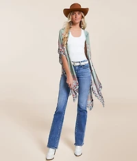 Floral Woven Kimono - One Size