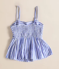 Girls - Striped Peplum Tank Top