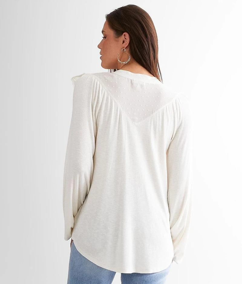 Lace Collared Henley