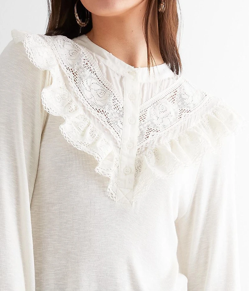 Lace Collared Henley