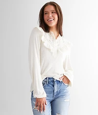 Lace Collared Henley
