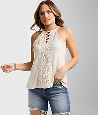 Crochet Applique Tank Top