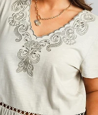 Scalloped Babydoll Top