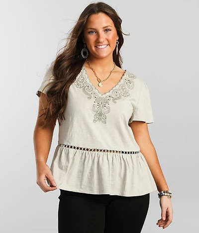 Scalloped Babydoll Top