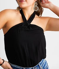 Twisted Halter Tank Bodysuit