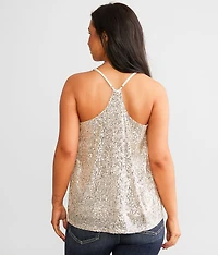 Sequin Racerback Tank Top