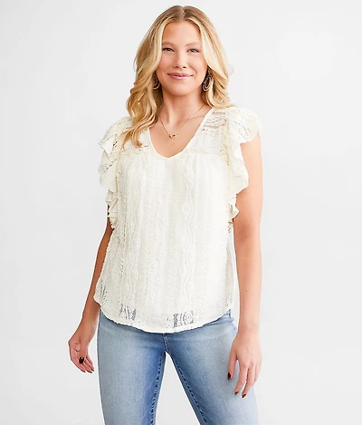 Ruffle Lace Top