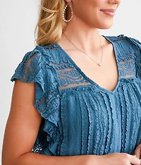 Ruffle Lace Top