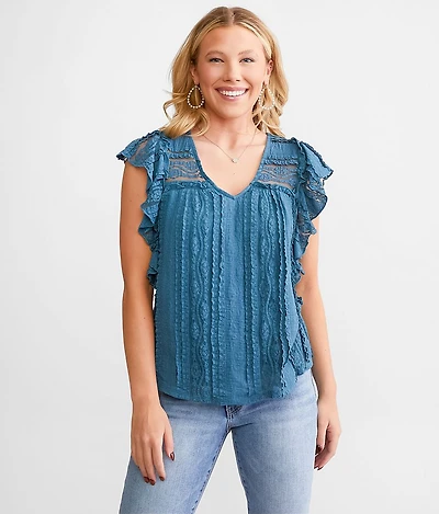 Ruffle Lace Top