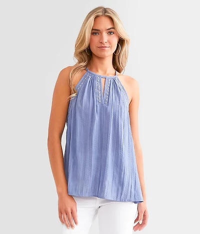 Studded Halter Tank Top
