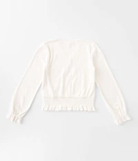 Girls - Slub Smocked Top