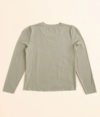 Girls - Floral Lace Overlay Top