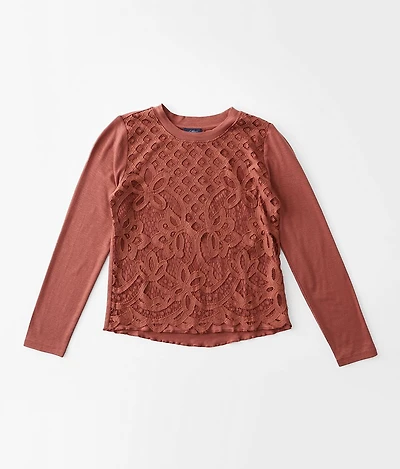 Girls - Floral Lace Top