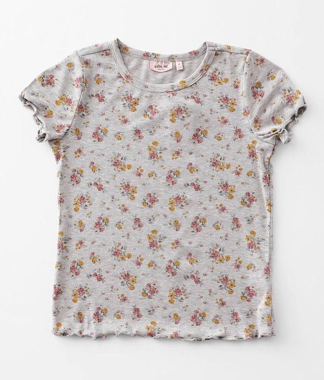 Girls - Willow & Root Floral Ribbed T-Shirt