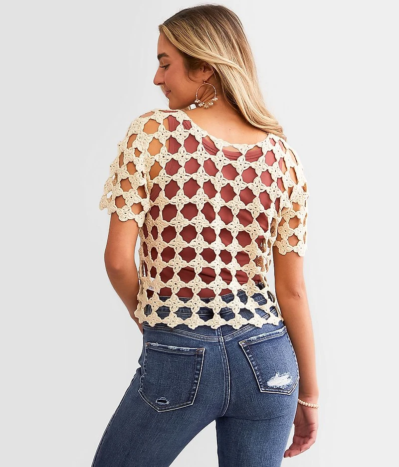 Crochet Cropped Sweater