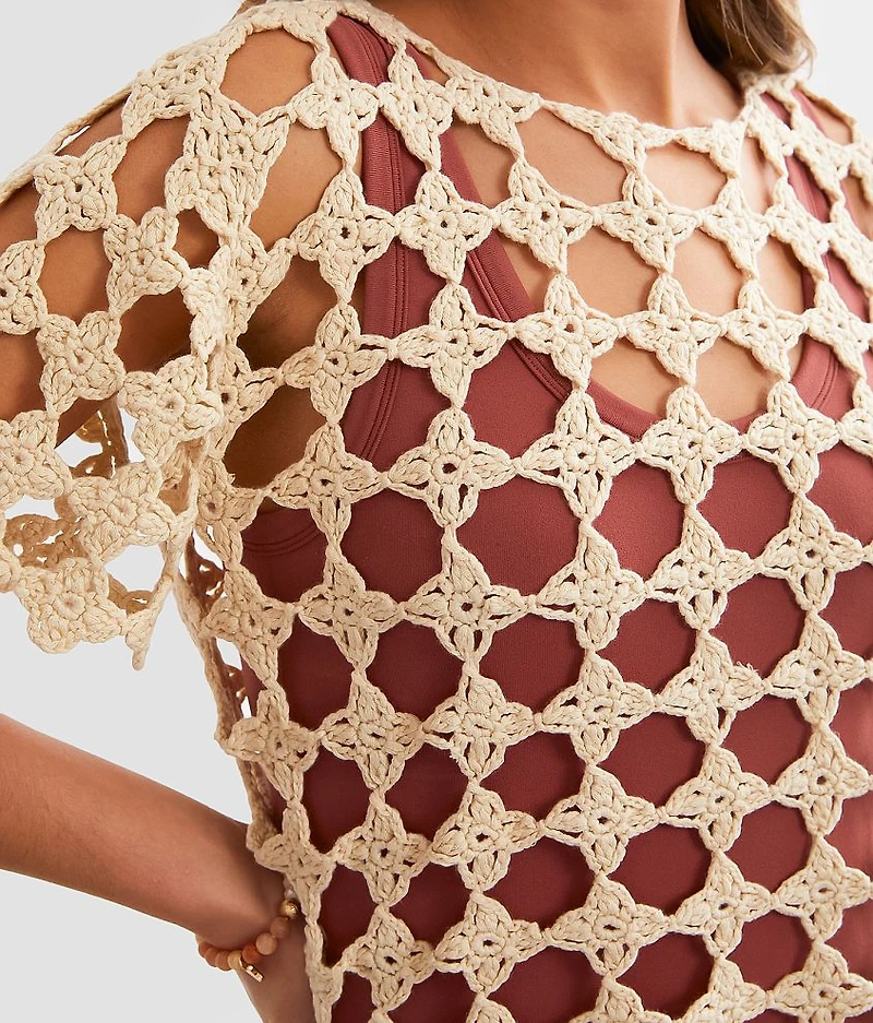 Crochet Cropped Sweater