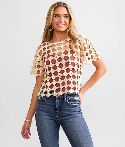 Crochet Cropped Sweater