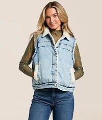 Sherpa Denim Vest