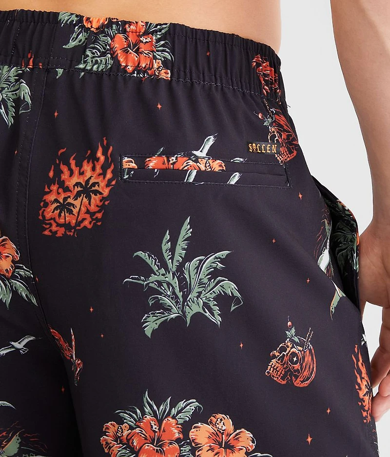 Reaper Shark Stretch Swim Trunks