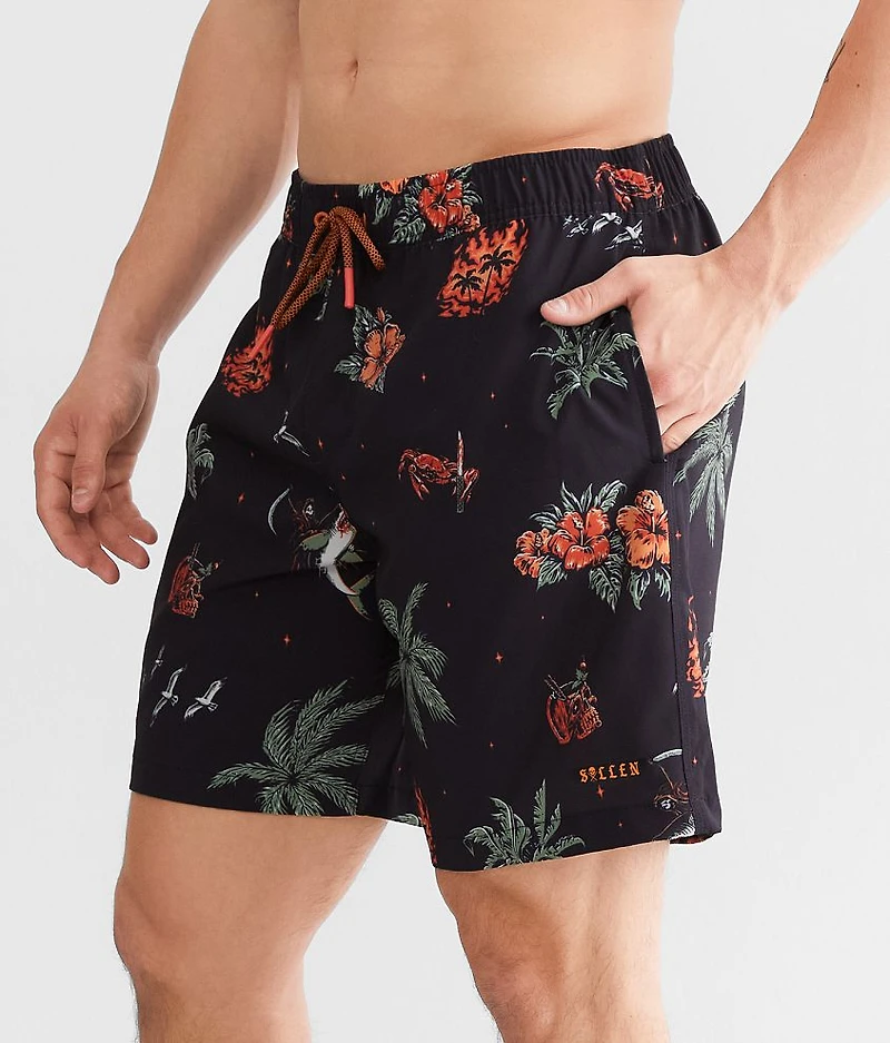 Reaper Shark Stretch Swim Trunks