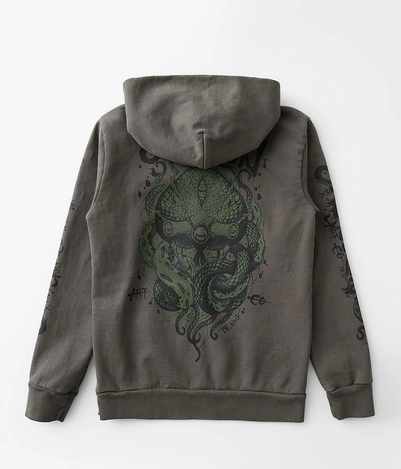 Boys - Black Octopus Hooded Sweatshirt