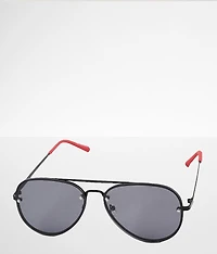 Contrast Stem Aviator Sunglasses