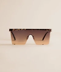 Leopard Shield Sunglasses