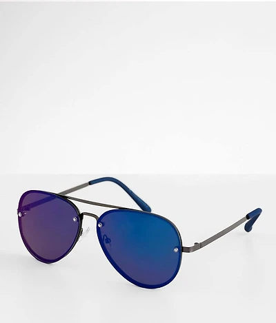 Blue Aviator Sunglasses