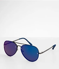 Blue Aviator Sunglasses