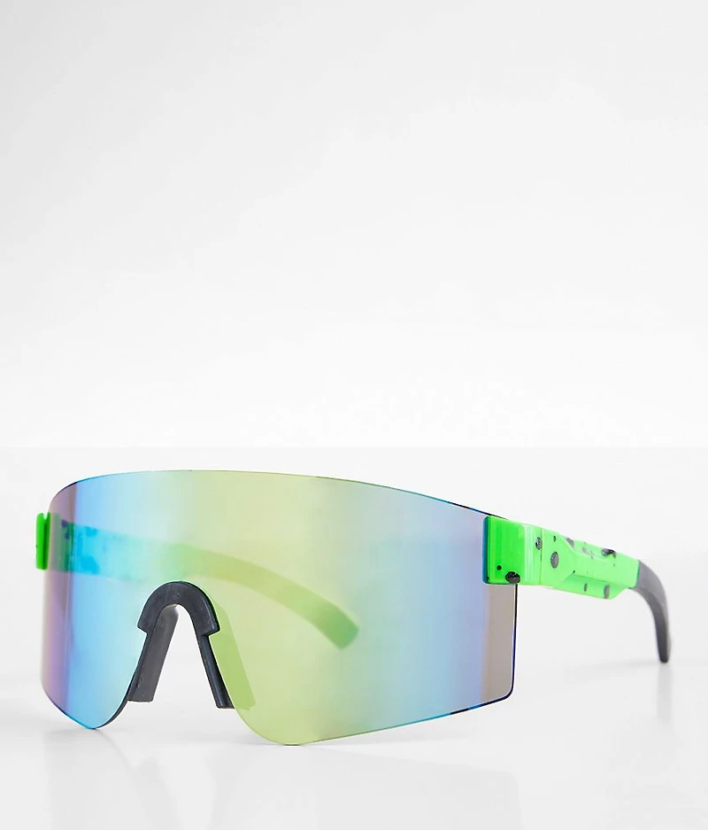 Neon Shield Sunglasses