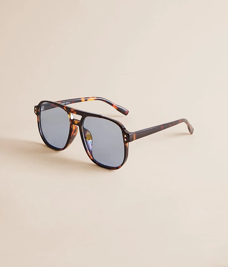 Retro Tort Aviator Sunglasses