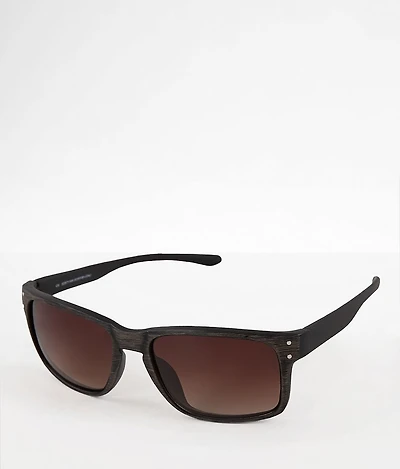 Woodgrain Two-Tone Sunglasses