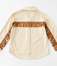 Girls - Fringe Corduroy Shacket