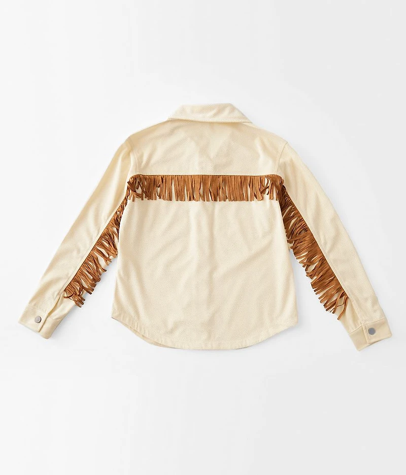 Girls - Fringe Corduroy Shacket