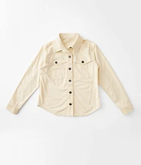Girls - Fringe Corduroy Shacket