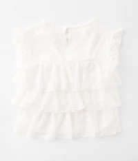 Girls - Floral Lace Tiered Top