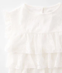 Girls - Floral Lace Tiered Top