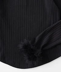 Girls - Feather Trim Top