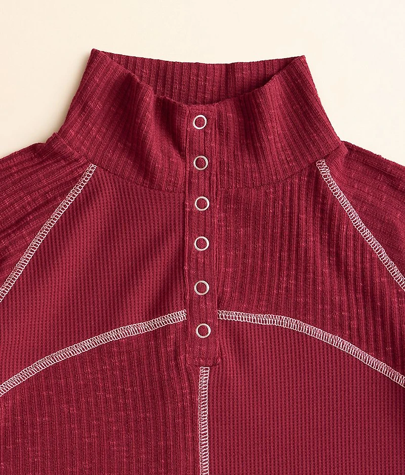 Girls - Pieced Thermal Henley