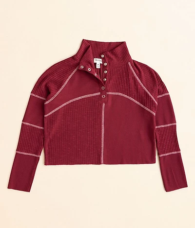Girls - Pieced Thermal Henley