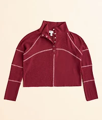 Girls - Pieced Thermal Henley