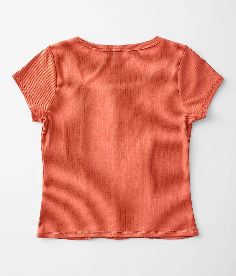 Girls - Faux Hook & Eye Top