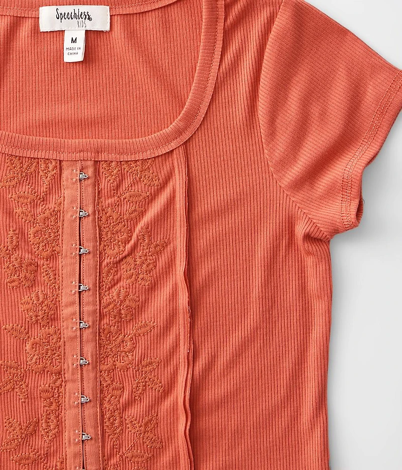 Girls - Faux Hook & Eye Top