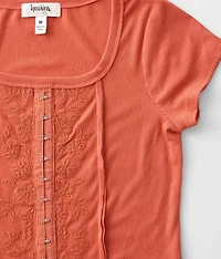 Girls - Faux Hook & Eye Top